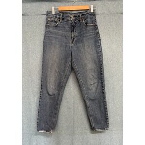 Used GAP Women's Size 28/6R High Rise Straight Leg Blue Jeans Vintage Wash Denim